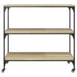 vidaXL Cărucior de bucătărie stejar sonoma 102x50x95 cm lemn vidaXL Cărucior de bucătărie stejar sonoma 102x50x95 cm lemn