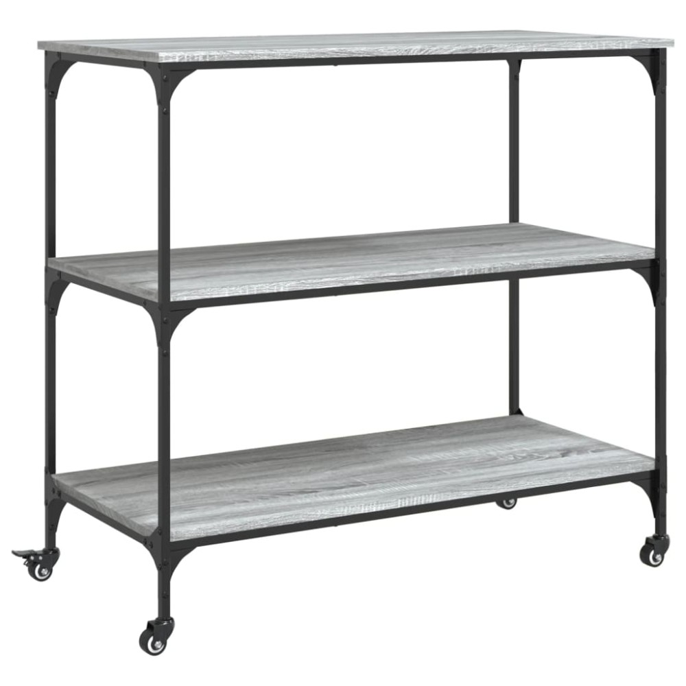 vidaXL Cărucior de bucătărie, gri sonoma 102x50x95 cm lemn prelucrat