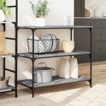 vidaXL Cărucior de bucătărie, gri sonoma 102x50x95 cm lemn prelucrat vidaXL Cărucior de bucătărie, gri sonoma 102x50x95 cm lemn prelucrat