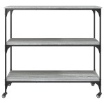 vidaXL Cărucior de bucătărie, gri sonoma 102x50x95 cm lemn prelucrat vidaXL Cărucior de bucătărie, gri sonoma 102x50x95 cm lemn prelucrat