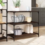 vidaXL Cărucior de bucătărie, stejar maro 102x50x95 cm lemn prelucrat vidaXL Cărucior de bucătărie, stejar maro 102x50x95 cm lemn prelucrat