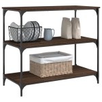 vidaXL Cărucior de bucătărie, stejar maro 102x50x95 cm lemn prelucrat vidaXL Cărucior de bucătărie, stejar maro 102x50x95 cm lemn prelucrat