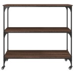 vidaXL Cărucior de bucătărie, stejar maro 102x50x95 cm lemn prelucrat vidaXL Cărucior de bucătărie, stejar maro 102x50x95 cm lemn prelucrat
