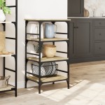 vidaXL Cărucior de bucătărie, stejar sonoma, 45x35x89,5 cm, lemn vidaXL Cărucior de bucătărie, stejar sonoma, 45x35x89,5 cm, lemn