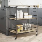 vidaXL Cărucior de bucătărie stejar sonoma 100,5x50x105 cm lemn vidaXL Cărucior de bucătărie stejar sonoma 100,5x50x105 cm lemn