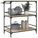 vidaXL Cărucior de bucătărie stejar sonoma 100,5x50x105 cm lemn vidaXL Cărucior de bucătărie stejar sonoma 100,5x50x105 cm lemn