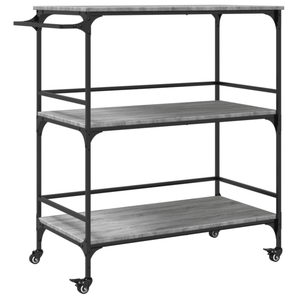 vidaXL Cărucior de bucătărie, gri sonoma 100,5x50x105cm lemn prelucrat