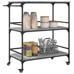 vidaXL Cărucior de bucătărie, gri sonoma 100,5x50x105cm lemn prelucrat vidaXL Cărucior de bucătărie, gri sonoma 100,5x50x105cm lemn prelucrat