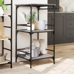 vidaXL Cărucior de bucătărie, gri sonoma 60,5x50x105 cm lemn prelucrat vidaXL Cărucior de bucătărie, gri sonoma 60,5x50x105 cm lemn prelucrat