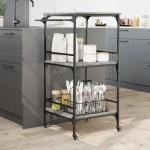 vidaXL Cărucior de bucătărie, gri sonoma 60,5x50x105 cm lemn prelucrat vidaXL Cărucior de bucătărie, gri sonoma 60,5x50x105 cm lemn prelucrat
