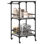 vidaXL Cărucior de bucătărie, gri sonoma 60,5x50x105 cm lemn prelucrat vidaXL Cărucior de bucătărie, gri sonoma 60,5x50x105 cm lemn prelucrat