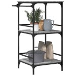 vidaXL Cărucior de bucătărie, gri sonoma 60,5x50x105 cm lemn prelucrat vidaXL Cărucior de bucătărie, gri sonoma 60,5x50x105 cm lemn prelucrat