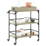 vidaXLCărucior de bucătărie stejar sonoma81,5x41x92,5cm lemn prelucrat vidaXLCărucior de bucătărie stejar sonoma81,5x41x92,5cm lemn prelucrat