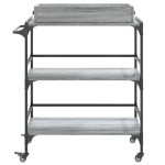 vidaXL Cărucior de bucătărie, gri sonoma 81,5x41x92,5cm lemn prelucrat vidaXL Cărucior de bucătărie, gri sonoma 81,5x41x92,5cm lemn prelucrat