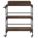 vidaXL Cărucior de bucătărie, stejar maro81,5x41x92,5cm lemn prelucrat vidaXL Cărucior de bucătărie, stejar maro81,5x41x92,5cm lemn prelucrat