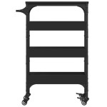 vidaXL Cărucior de bucătărie, negru, 53x20x76 cm, lemn prelucrat vidaXL Cărucior de bucătărie, negru, 53x20x76 cm, lemn prelucrat