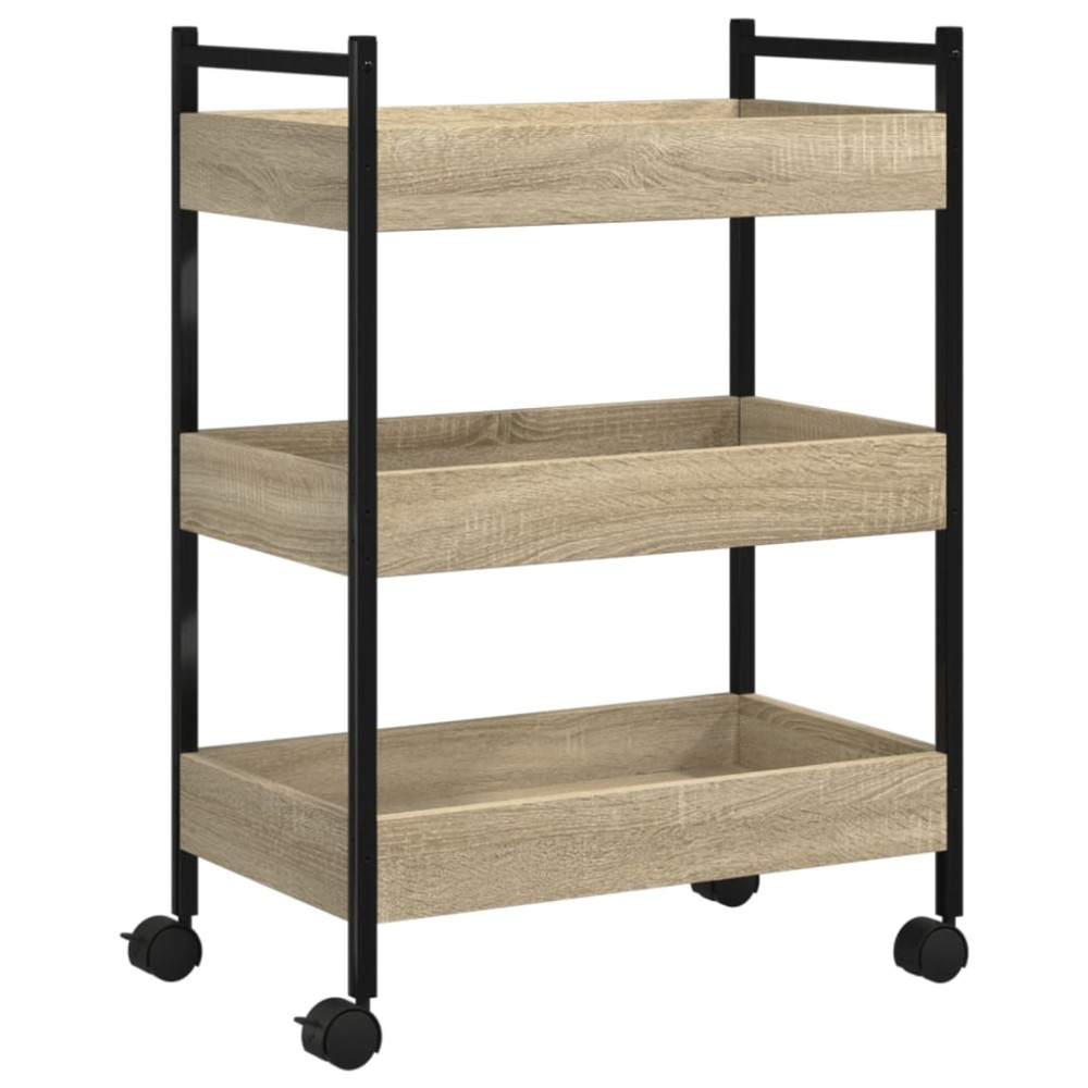 vidaXL Cărucior de bucătărie stejar sonoma 50x30x70 cm lemn prelucrat