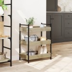 vidaXL Cărucior de bucătărie stejar sonoma 50x30x70 cm lemn prelucrat vidaXL Cărucior de bucătărie stejar sonoma 50x30x70 cm lemn prelucrat