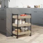 vidaXL Cărucior de bucătărie stejar sonoma 50x30x70 cm lemn prelucrat vidaXL Cărucior de bucătărie stejar sonoma 50x30x70 cm lemn prelucrat
