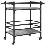 vidaXL Cărucior de bucătărie, gri sonoma, 82x40x78,5cm, lemn prelucrat vidaXL Cărucior de bucătărie, gri sonoma, 82x40x78,5cm, lemn prelucrat