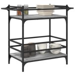 vidaXL Cărucior de bucătărie, gri sonoma, 82x40x78,5cm, lemn prelucrat vidaXL Cărucior de bucătărie, gri sonoma, 82x40x78,5cm, lemn prelucrat