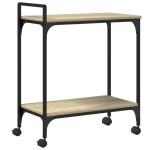vidaXLCărucior de bucătărie stejar sonoma60,5x31x72,5cm lemn prelucrat vidaXLCărucior de bucătărie stejar sonoma60,5x31x72,5cm lemn prelucrat