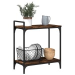vidaXLCărucior de bucătărie stejar fumuriu60,5x31x72,5cm lemnprelucrat vidaXLCărucior de bucătărie stejar fumuriu60,5x31x72,5cm lemnprelucrat