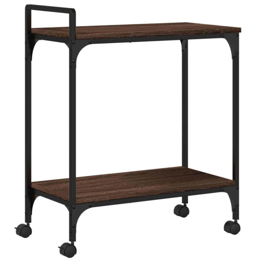 vidaXL Cărucior de bucătărie, stejar maro60,5x31x72,5cm lemn prelucrat
