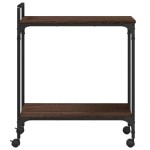 vidaXL Cărucior de bucătărie, stejar maro60,5x31x72,5cm lemn prelucrat vidaXL Cărucior de bucătărie, stejar maro60,5x31x72,5cm lemn prelucrat