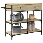 vidaXL Cărucior de bucătărie stejar sonoma 105x42x95 cm lemn prelucrat vidaXL Cărucior de bucătărie stejar sonoma 105x42x95 cm lemn prelucrat