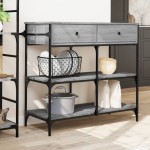 vidaXL Cărucior de bucătărie, gri sonoma, 105x42x95 cm, lemn prelucrat vidaXL Cărucior de bucătărie, gri sonoma, 105x42x95 cm, lemn prelucrat