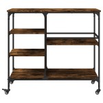 vidaXLCărucior de bucătărie stejar fumuriu100x45x89,5cm lemn prelucrat vidaXLCărucior de bucătărie stejar fumuriu100x45x89,5cm lemn prelucrat