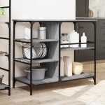 vidaXL Cărucior de bucătărie, gri sonoma 100x45x89,5 cm lemn prelucrat vidaXL Cărucior de bucătărie, gri sonoma 100x45x89,5 cm lemn prelucrat