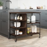 vidaXL Cărucior de bucătărie, stejar maro 100x45x89,5cm lemn prelucrat vidaXL Cărucior de bucătărie, stejar maro 100x45x89,5cm lemn prelucrat