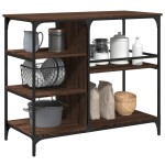 vidaXL Cărucior de bucătărie, stejar maro 100x45x89,5cm lemn prelucrat vidaXL Cărucior de bucătărie, stejar maro 100x45x89,5cm lemn prelucrat