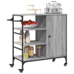 vidaXLCărucior de bucătărie, gri sonoma87,5x38,5x84,5cm lemn prelucrat vidaXLCărucior de bucătărie, gri sonoma87,5x38,5x84,5cm lemn prelucrat