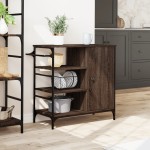 vidaXLCărucior de bucătărie stejar maro87,5x38,5x84,5cm lemn prelucrat vidaXLCărucior de bucătărie stejar maro87,5x38,5x84,5cm lemn prelucrat