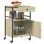 vidaXL Cărucior de bucătărie, stejar sonoma, 56x43x89,5 cm, lemn vidaXL Cărucior de bucătărie, stejar sonoma, 56x43x89,5 cm, lemn