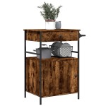 vidaXLCărucior de bucătărie stejar fumuriu 56x43x89,5cm lemn prelucrat vidaXLCărucior de bucătărie stejar fumuriu 56x43x89,5cm lemn prelucrat
