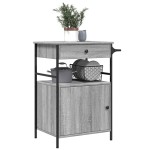 vidaXL Cărucior de bucătărie, gri sonoma, 56x43x89,5cm, lemn prelucrat vidaXL Cărucior de bucătărie, gri sonoma, 56x43x89,5cm, lemn prelucrat