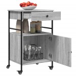 vidaXL Cărucior de bucătărie, gri sonoma, 56x43x89,5cm, lemn prelucrat vidaXL Cărucior de bucătărie, gri sonoma, 56x43x89,5cm, lemn prelucrat