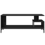 vidaXL Comodă TV negru 102x40x41 cm lemn și oțel vopsit electrostatic