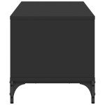 vidaXL Comodă TV negru 102x40x41 cm lemn și oțel vopsit electrostatic