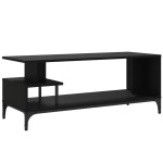 vidaXL Comodă TV negru 102x40x41 cm lemn și oțel vopsit electrostatic