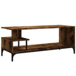 vidaXL Comodă TV, stejar fumuriu, 102x40x41 cm, lemn și oțel vidaXL Comodă TV, stejar fumuriu, 102x40x41 cm, lemn și oțel