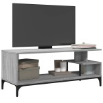 vidaXL Comodă TV, gri sonoma, 102x40x41 cm, lemn și oțel vidaXL Comodă TV, gri sonoma, 102x40x41 cm, lemn și oțel