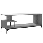 vidaXL Comodă TV, gri sonoma, 102x40x41 cm, lemn și oțel vidaXL Comodă TV, gri sonoma, 102x40x41 cm, lemn și oțel