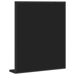vidaXL Oglindă baie cu raft negru 50x12x60 cm lemn prelucrat
