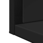vidaXL Oglindă baie cu raft negru 50x12x60 cm lemn prelucrat
