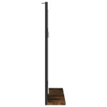 vidaXL Oglindă baie cu raft stejar fumuriu 50x12x60 cm lemn prelucrat